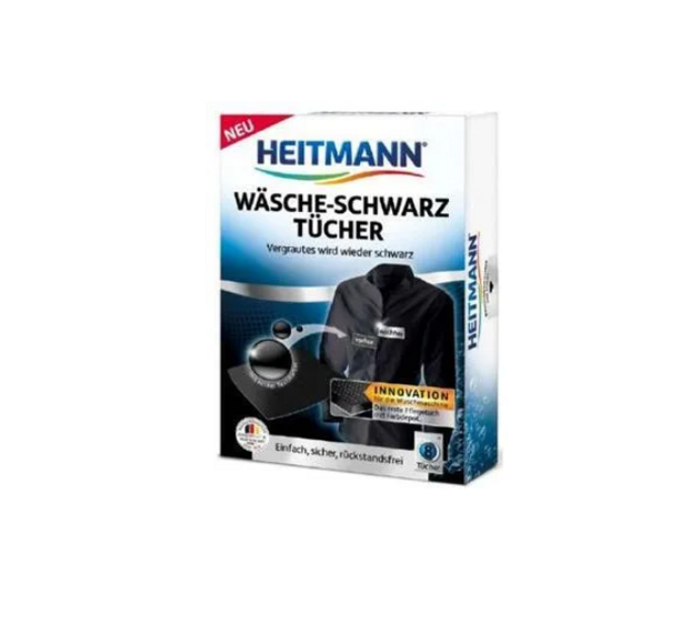 Heitmann Салфетки для обновления цвета черной одежды при стирке в стиральной машине,10 шт